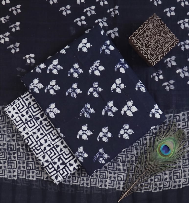 Handcrafted Cotton Batik Print 3-Piece Suit Set