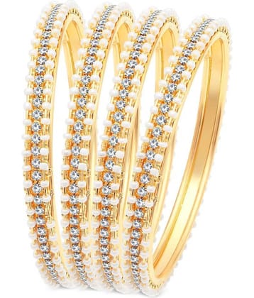 Sukkhi Golden AD Bangles For Women Pack Of 4