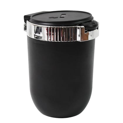 DHRUVINSRI LED Car Ashtray with Lid – Stylish, Portable, Leakproof Ash Holder with Blue Light for Cars (1 Pc)