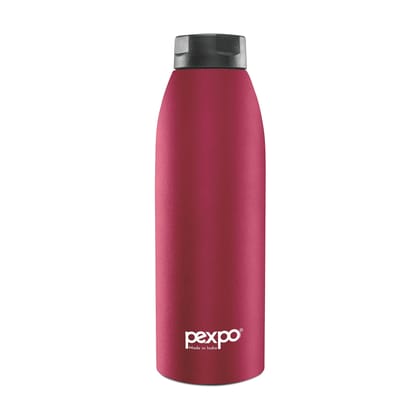 Pexpo 24 Hrs Hot & Cold Stainless Steel Vacuum Insulated ISI Certified Flask, 900 ml, Crimson Red | Thermosteel Flask | BPA-Free | Eco-Friendly | Leak Proof | Home | Travelling | Hiking | Gym