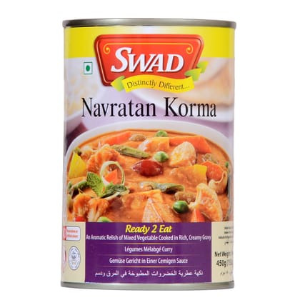 SWAD Ready to Cook and EatNavratan Korma Instant Mix Vegetarian with No Added Preservative and Colours - 450 gm