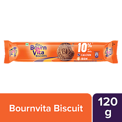 Cadbury Bournvita Biscuits Biscuits - Cookies With ProHealth Vitamins, Super Value Pack, 120 g Pouch