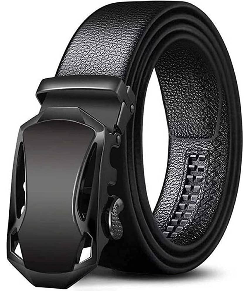 Kingluster - Black Leather Men's Casual Belt ( Pack of 1 )