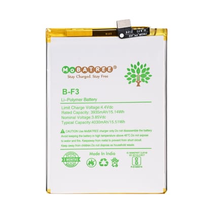 Mobatree B-F3 Original Mobile Battery For VIVO Y91, Y93, Y95, 3935mAh, (6 months Guarantee)