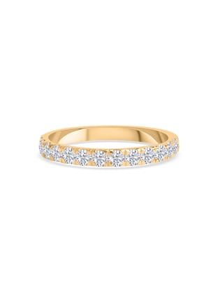 Lab Grown Shimmering Diamond Ring For Women-10 / 9K / Yellow Gold