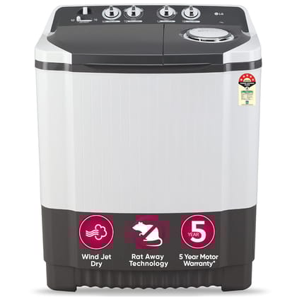 LG 7 Kg 5 Star Wind Jet Dry Semi-Automatic Top Loading Washing Machine (P7020NGAZ, Dark Gray, Rat Away Feature) Dark Gray LG 7 Kg 5 Star Wind Jet Dry Semi-Automatic Top Loading Washing Machine (P7020NGAZ, Dark Gray, Rat Away Feature) Dark Gray