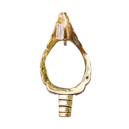 MAYAPURI Pital Shankha Dani/Pooja Brass Shank Stand/Holding Conch Shells, Golden (3.5 inch. (Best for 3 inch. Shankh))