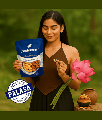 ANDRA MART Cashew nut (Kaju) with Almond Combo pack  of 500 gms Pack of 2