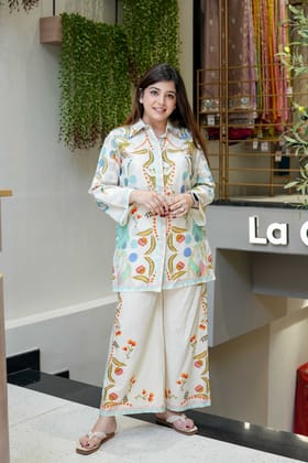 Vyaas Printed Cotton Cord Set-L