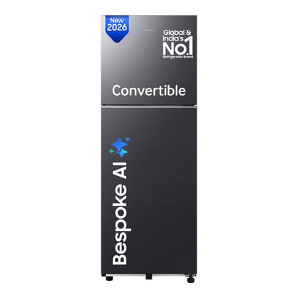 Samsung 236 L, 3 Star, Bespoke AI, Convertible, Digital Inverter Frost Free Double Door Refrigerator (RT80H28U3FHL, Black DOI, 2026 Model) Samsung 236 L, 3 Star, Bespoke AI, Convertible, Digital Inverter Frost Free Double Door Refrigerator (RT80H28U3FHL, Samsung 236 L, 3 Star, Bespoke AI, Convertible, Digital Inverter Frost Free Double Door Refrigerator (RT80H28U3FHL, Black DOI, 2026 Model) Samsung 236 L, 3 Star, Bespoke AI, Convertible, Digital Inverter Frost Free Double Door Refrigerator (RT80H28U3FHL,