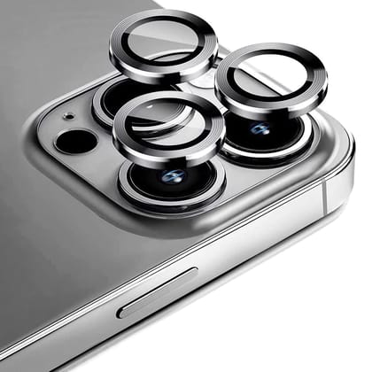 Metallic Camera Lens Protector - Black-Apple iPhone 14 Pro