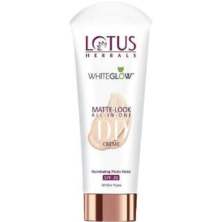 Lotus Herbals Whiteglow Matte Look All In One Dd Cream - Natural Beige  Spf 20  All Skin Types  50G