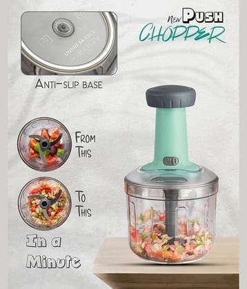 OFFYX HAND PRESS CHOPPER Pink Plastic Mannual Chopper 1000 ml ( Pack of 1 )