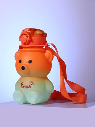 The Teddy Crossbody Sipper (580 Ml) - Pumpkin Orange & Powder Blue-Bottels