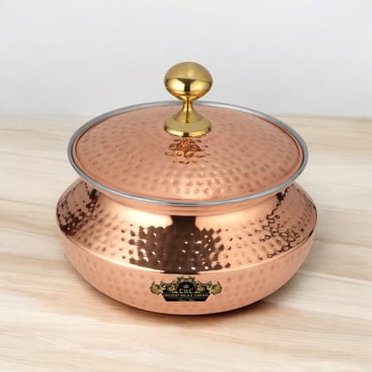 Pure Copper Patili Handi For Cooking Meat And Nahari-1.5 litres