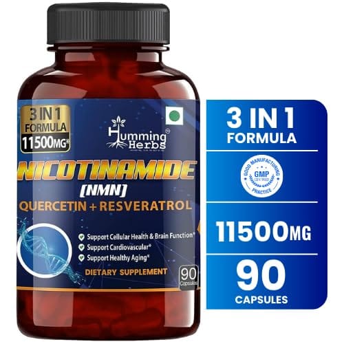 Humming Herbs Nicotinamide Mononucleotide NMN with Resveratrol & Quercetin - Advanced Cellular Support, Boosts NAD+ Level & Healthy Aging