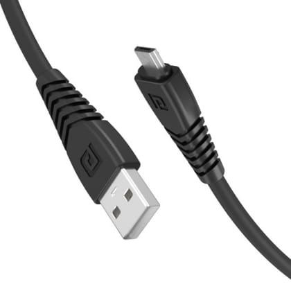 Portronics Konnect Core Micro USB Cable Tangle Free (Black)