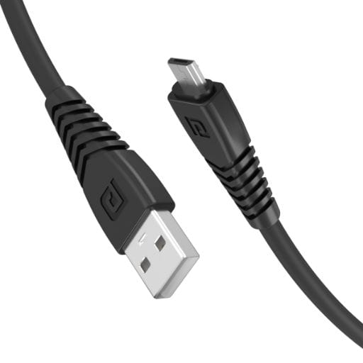 Portronics Konnect Core Micro USB Cable Tangle Free (Black)