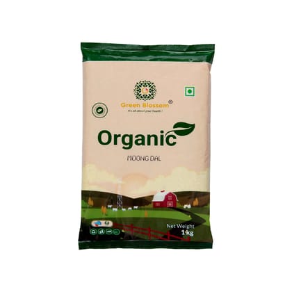 Moong Dal / Split Green Gram (Skin Less) - 1 Kg ( Pack of 1) I Green Blossom (Weight - 1Kg) by green blossom agritech ventures private limited