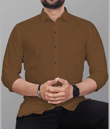 Bluedove Cotton Blend Regular Fit Solids Full Sleeves Men's Casual Shirt - Grey ( Pack of 1 )