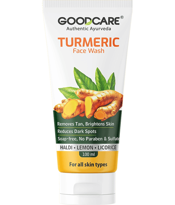 Goodcare Turmeric Face Wash, For All Skin Types, Fights Dark Spots and Tan, With Haldi, Lemon, Licorice, Soap-Free, Paraben-Free 100ml