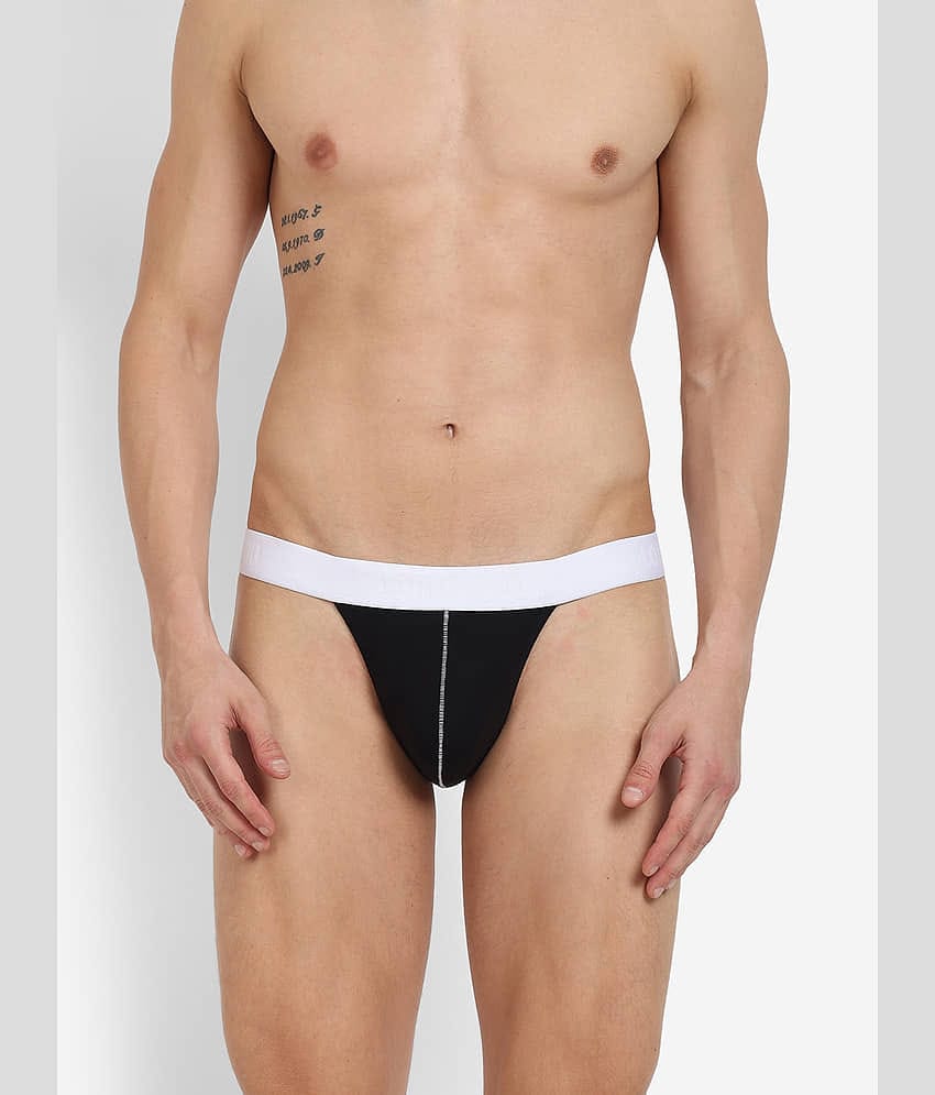 La Intimo Pack of 1 Cotton Blend Briefs For Men's ( Black )