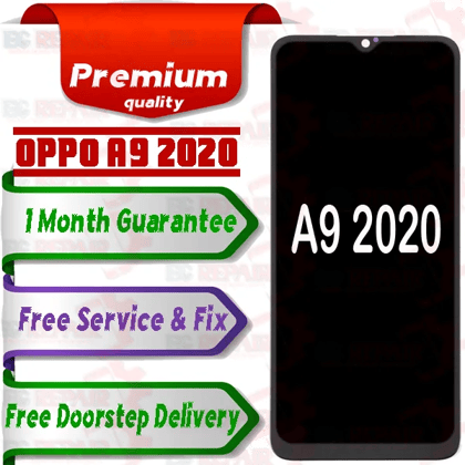 Oppo A9 2020 Combo LCD with Touch Screen for A9 2020  Black (display glass combo folder)