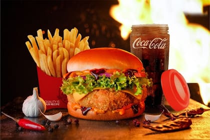 Korean Crispy Chicken Burger Combo