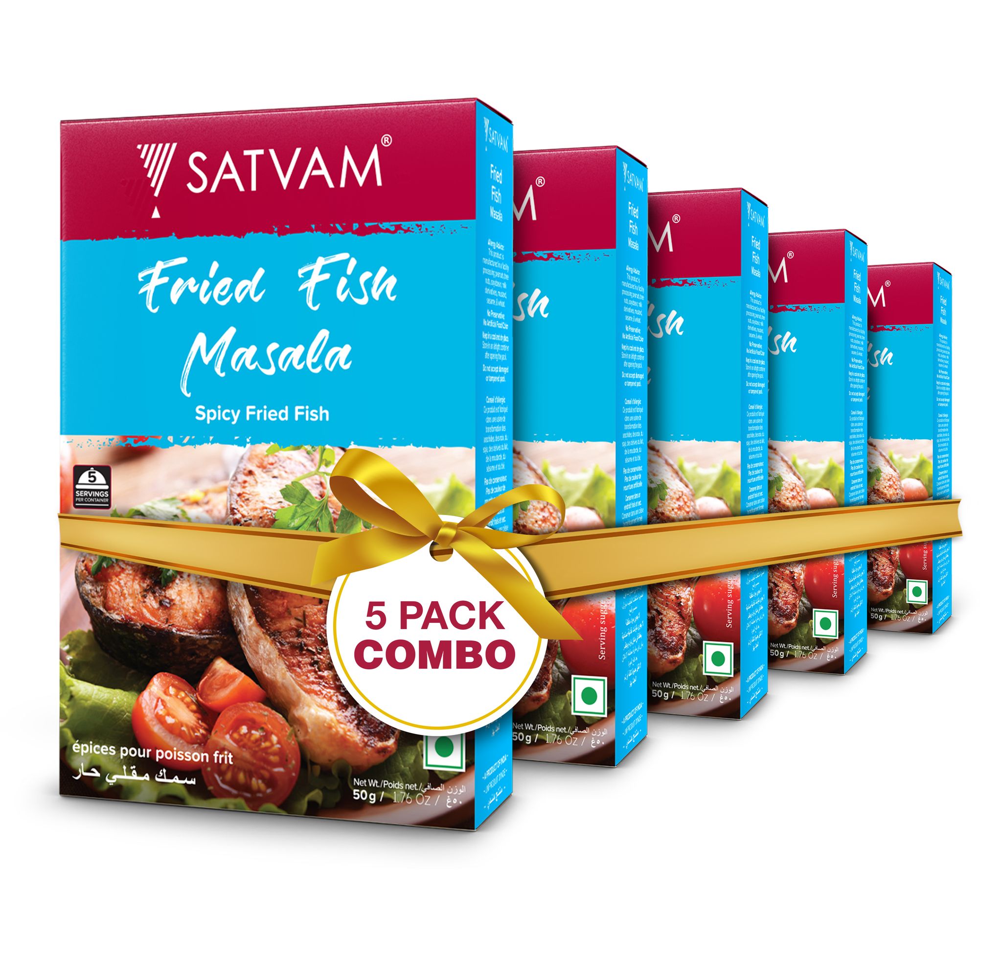 Satvam Fried Fish Masala (Pack of 5)|(5*50g)
