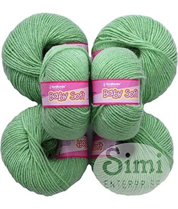 SIMI ENTERPRISE 100% Acrylic Wool Pink Cream 6 Pc Baby Wool 4 ply Wool Ball Hand Knitting Wool/Art Craft Soft Fingering Crochet Hook Yarn-SA Art-EA
