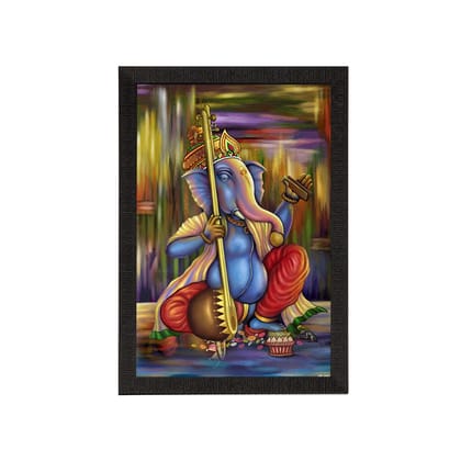 Lord Ganesha Satin Matt Texture UV Art Painting