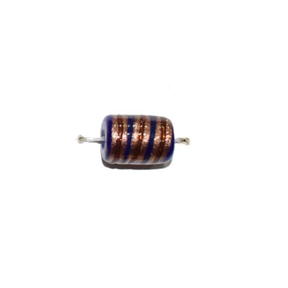 Beadwaala Handmade Fancy Lampwork Glass Beads For Jewelry Making. (Tube) SFL-088-Per Packet 25 Pcs / 15X11 MM