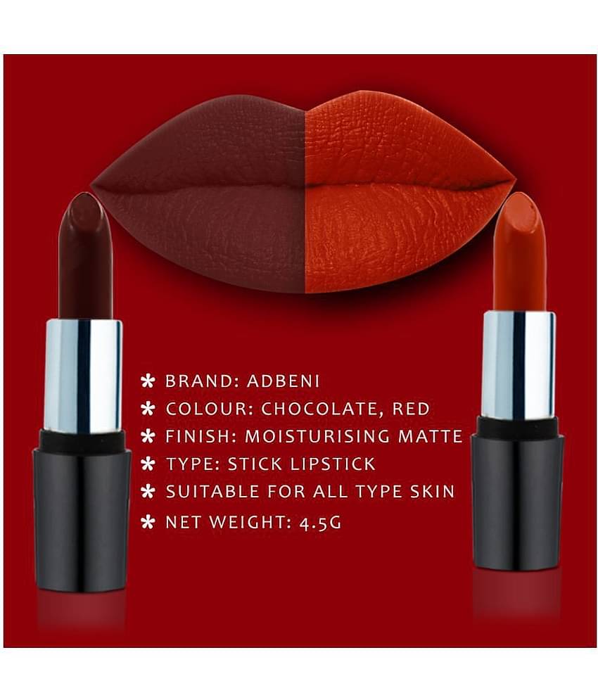 Adbeni Moisturizing Lipstick (Toya-001B-124-109) Multi Pack of 2 4 g