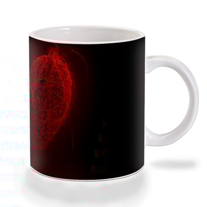Multicolor String Of Hearts Ceramic Mug