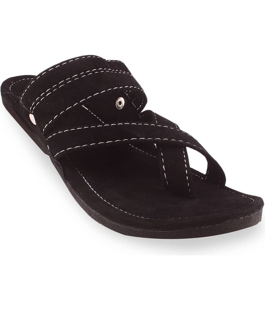 Anjaneya Creations Black Men's Kolhapuris