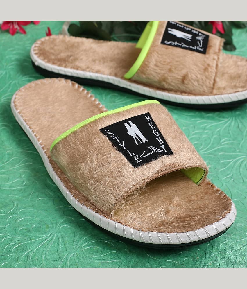 Style Height Tan Men's Slide Flip Flop