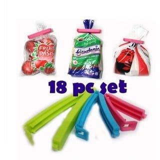 Evershine  3 Different 18 pcs Food Bag Clip Multicolor