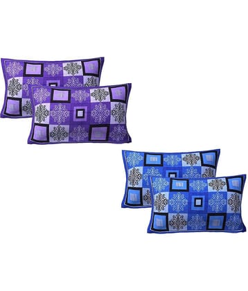 AJ Home Pack of 4 Cotton Multi Pillow Cover (17 X 27 Inch)