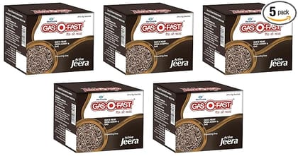 Mankind Gas-O-Fast For Relieving Acidity Active Jeera- 24x 5gSachet x Pack of 5