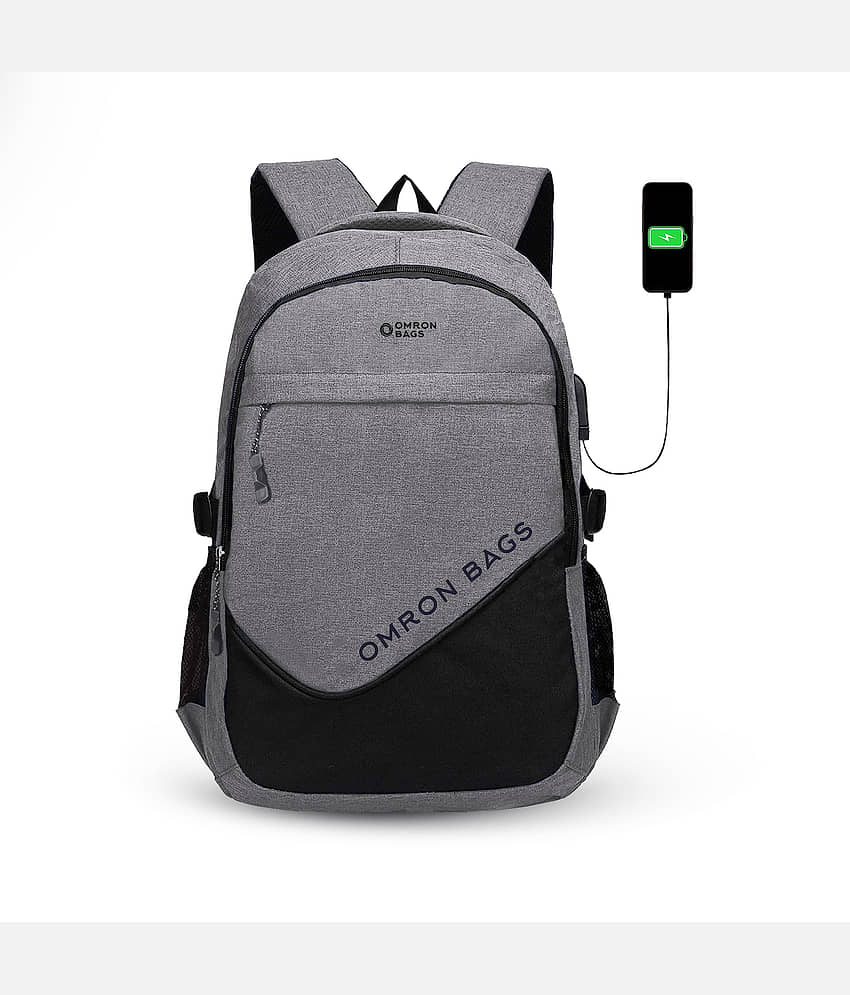 OMRON BAGS 30 Ltrs Polyester Backpack *For Men & Women ( Grey )