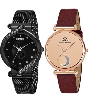 Septem Multicolor Leather Analog Men's Watch