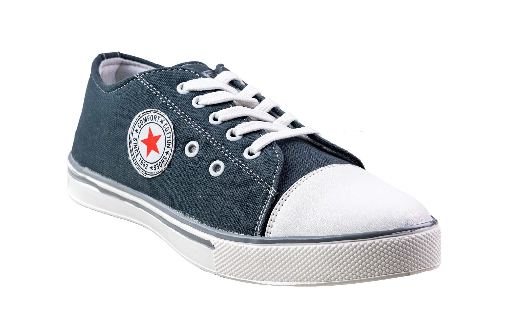 Titas Gents Grey Canvas Shoe-Grey / 7