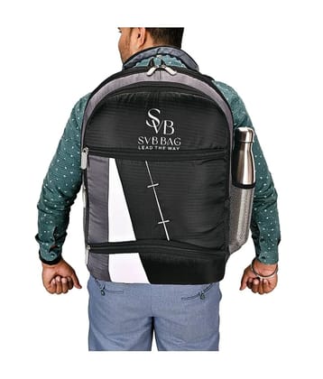 SVB BAG 40 Ltrs Polyester Backpack *For Boys & Girls ( Black ) - Black