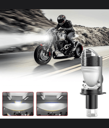 Aksmit 1PC H4 LED Headlight Bulbs Dual Lens Hi/Lo Beam Car LED Headlamp Waterproof Motorcycle Headlight