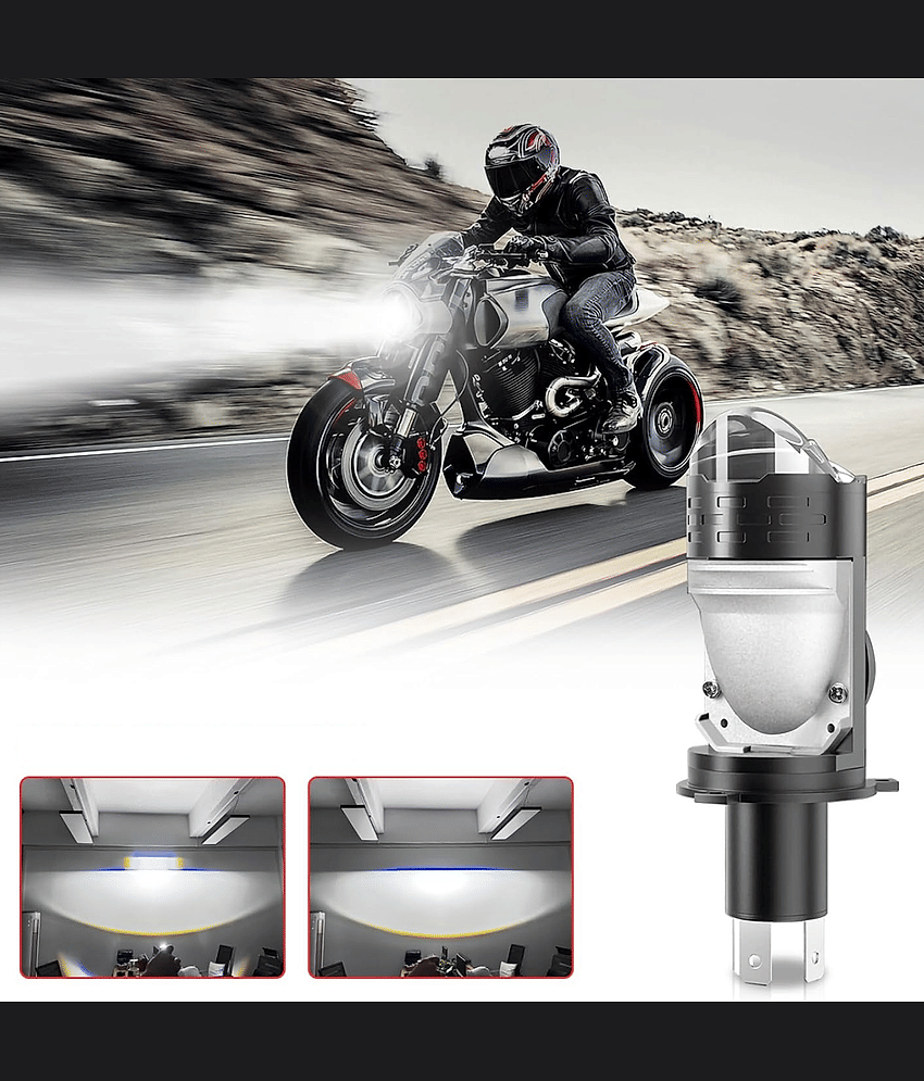 Aksmit 1PC H4 LED Headlight Bulbs Dual Lens Hi/Lo Beam Car LED Headlamp Waterproof Motorcycle Headlight