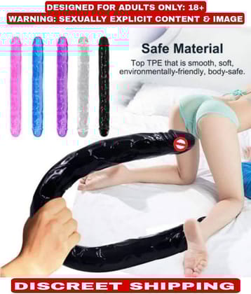Jelly Double dong Double-Ended Panetration Dildo Strap On Dual Realistic Sex Toys For Lesbian