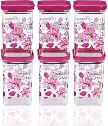 Analog kitchenware - Polyproplene Pink Spice Container ( Set of 6 - 1100 )