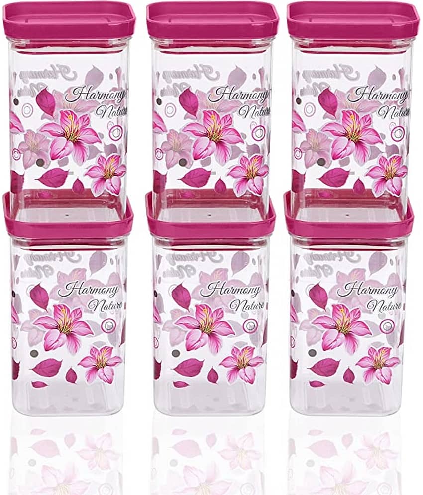 Analog kitchenware - Polyproplene Pink Spice Container ( Set of 6 - 1100 )