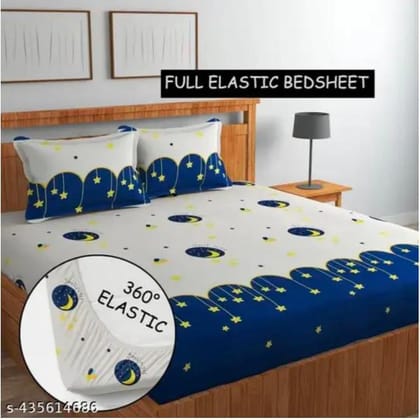 Homdazal Microfibre Abstract Queen Size (Blue with Stars)