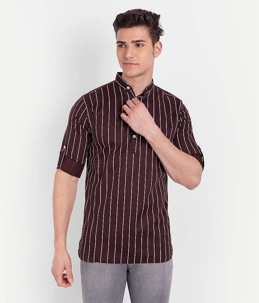Vida Loca - Maroon Cotton Slim Fit Men's Casual Shirt ( Pack of 1 )